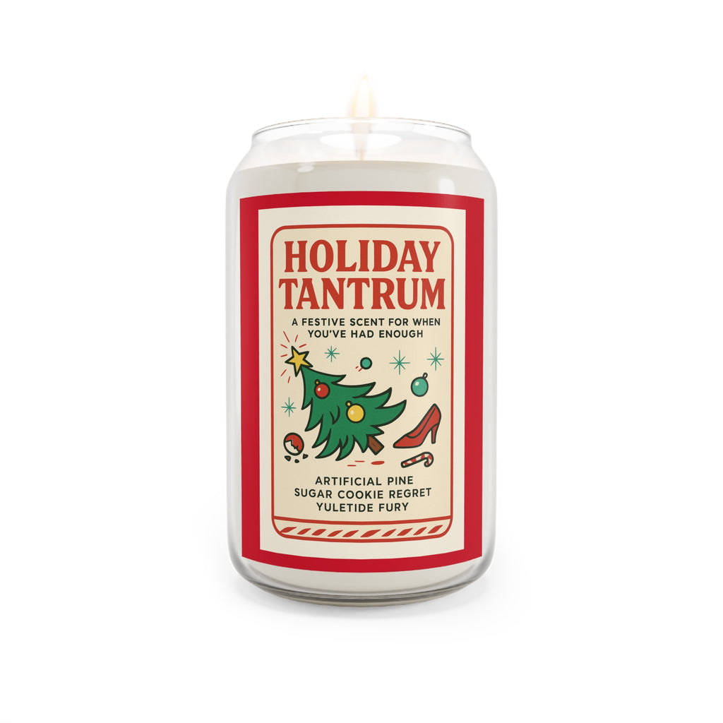 Holiday Tantrum Scented Soy Candle — 13.75 oz (Artificial Pine & Sugar Cookie)