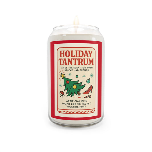 Holiday Tantrum Scented Soy Candle — 13.75 oz (Artificial Pine & Sugar Cookie)