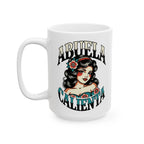 Abuela Calienta Ceramic Mug — Old School Tattoo Style 15oz