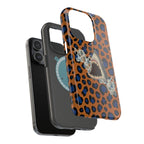 Shark Bite Leopard Print Phone Case — Magnetic Impact-Resistant