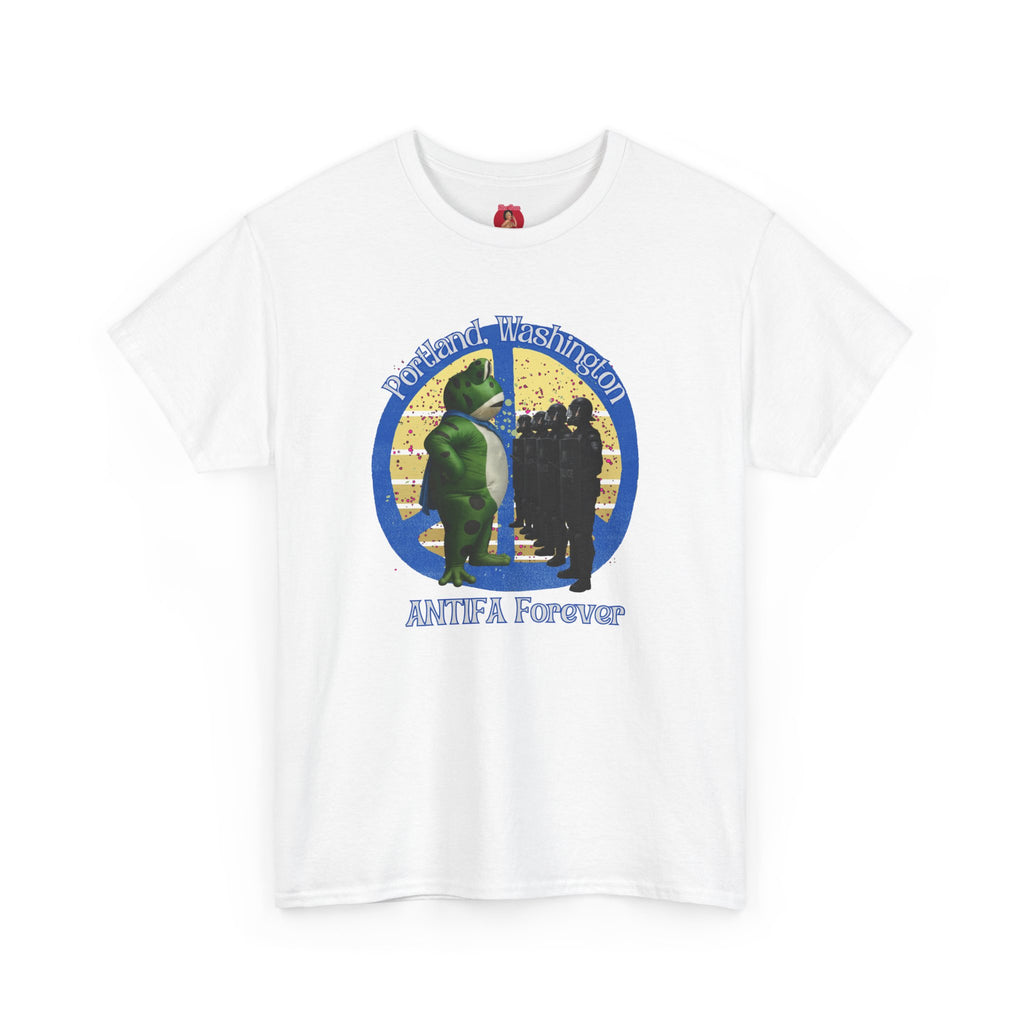 T-Shirt Portland Peace Frog vs Ice FDT Revolution Protest