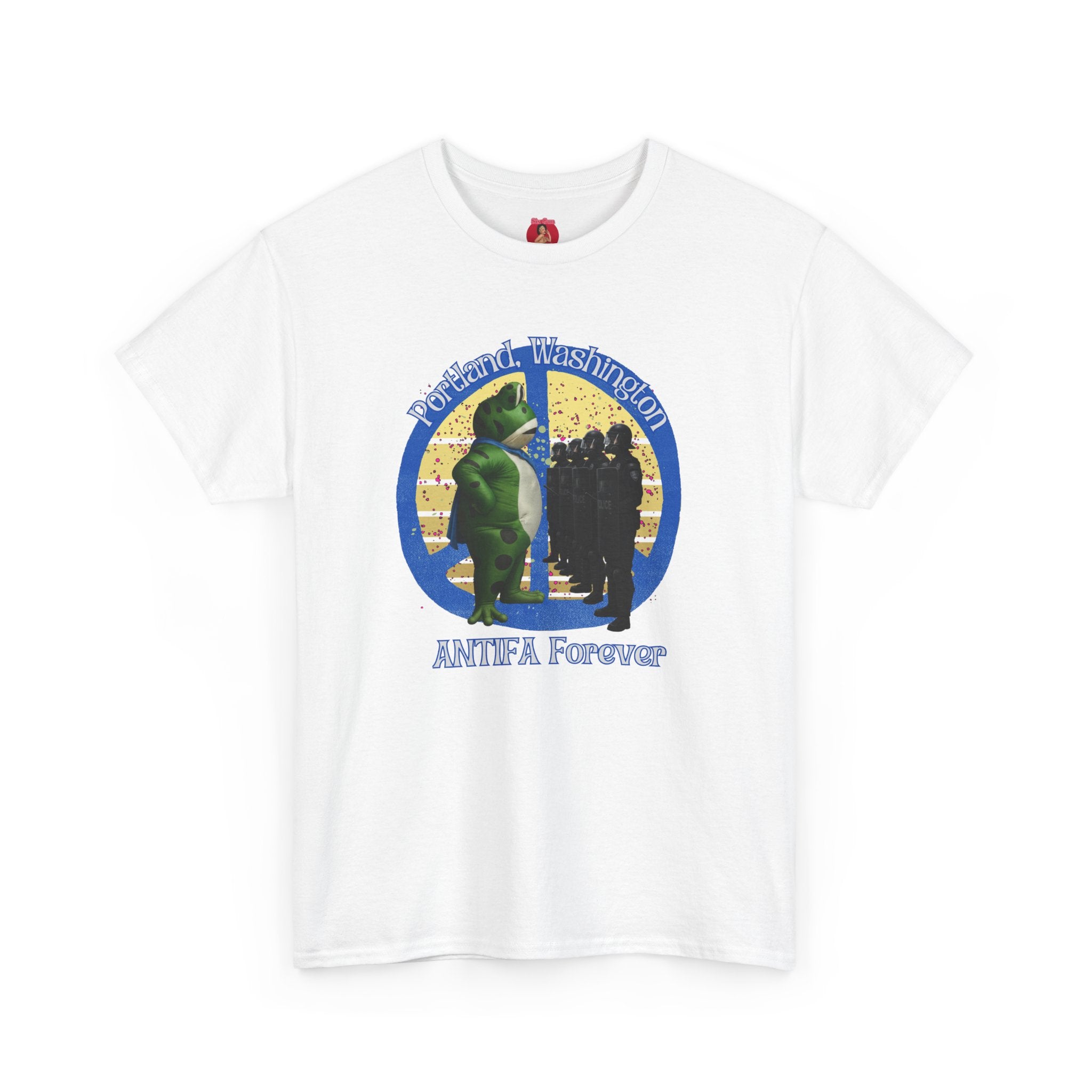 T-Shirt Portland Peace Frog vs Ice FDT Revolution Protest