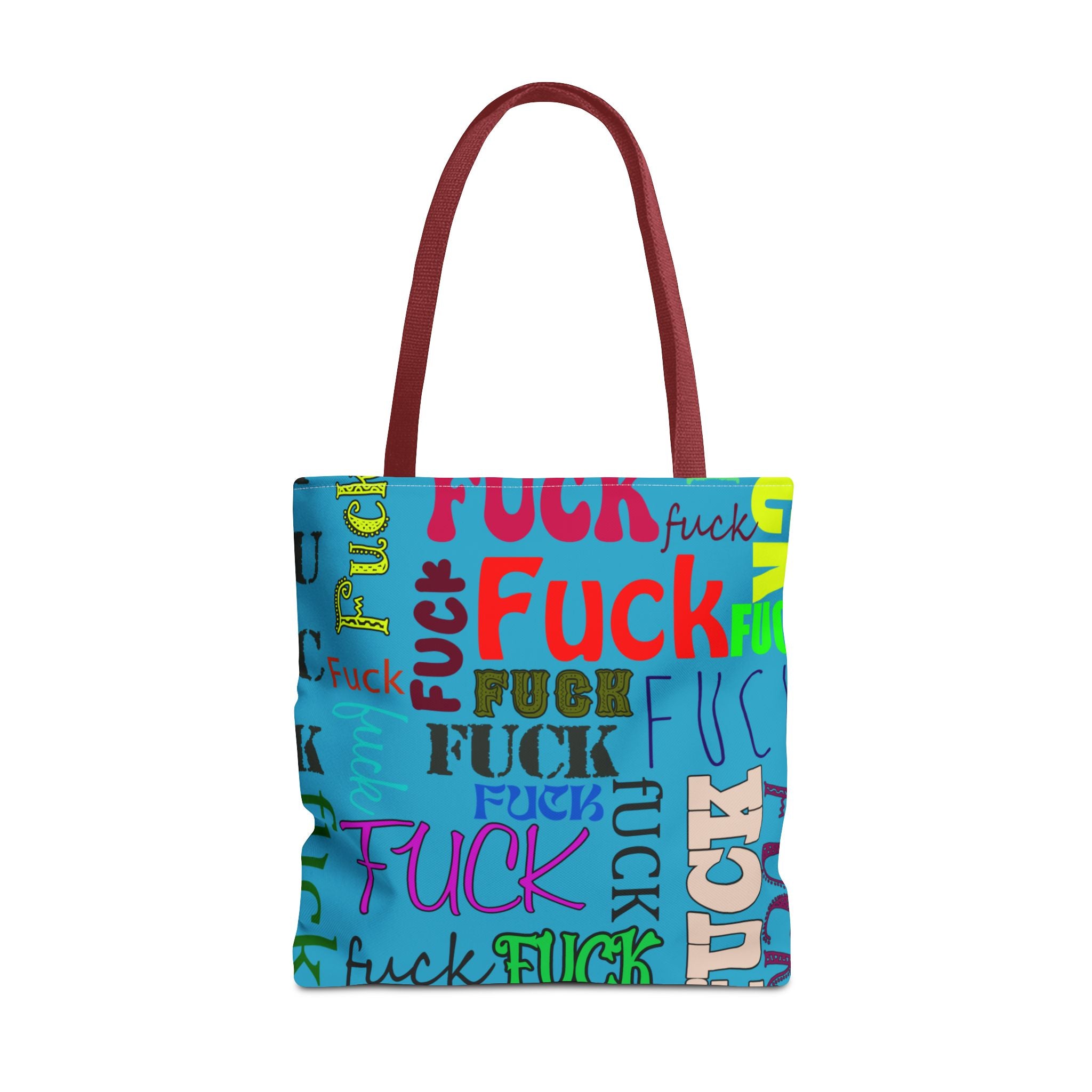 Funky Tote Bag with Colorful Fucks, Funny Shoulder Bag, Sarcastic Purse, Swear Word Carry-All, Novelty Handbag for Adults, Bold Typography