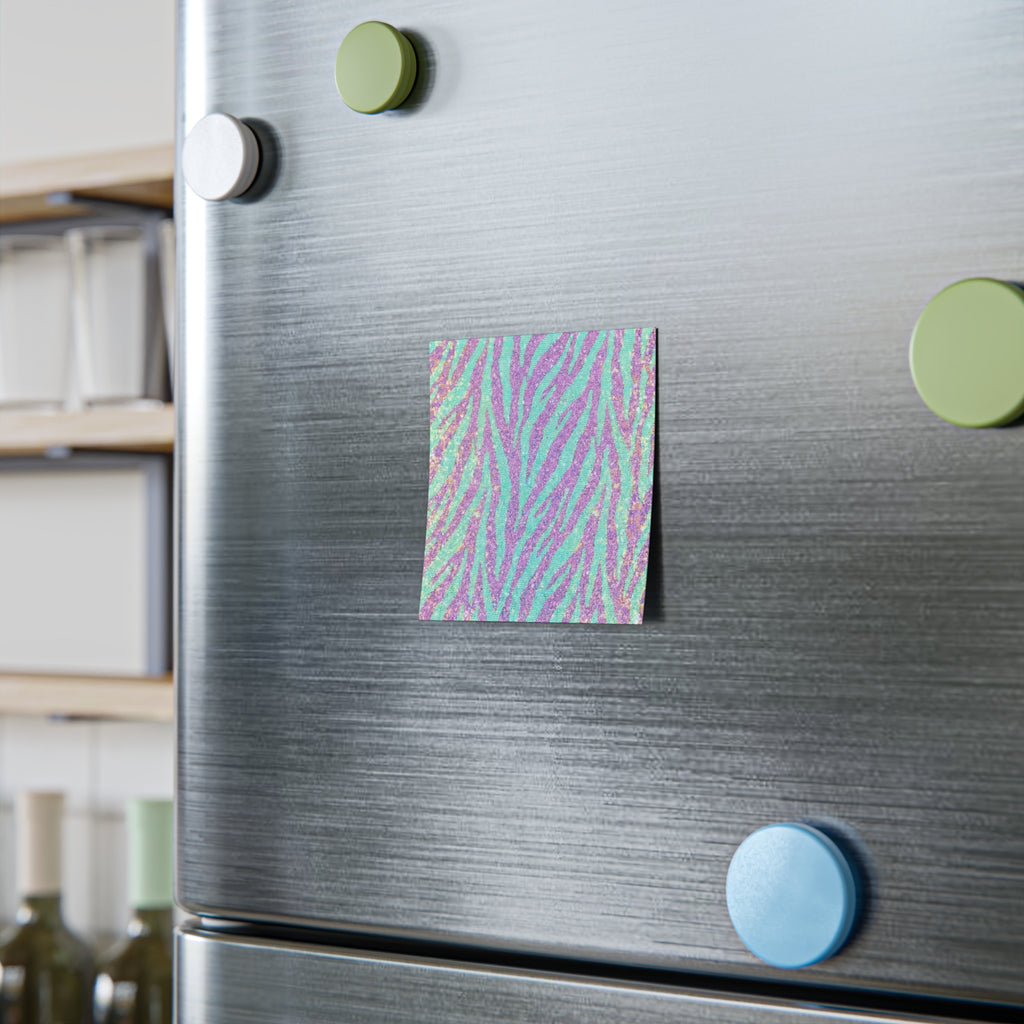 Glitter Zebra Post-it® Note Pads — Sparkle Aqua & Purple Sticky Notes