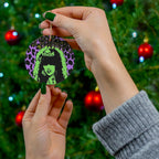 Ceramic Ornament - Purple Leopard Print Cramps, Poison Ivy Punk Rock Christmas