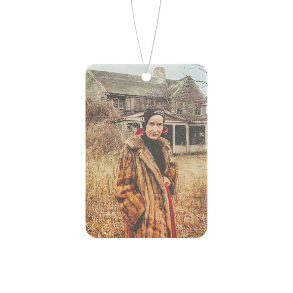 Lil Edie Beale Grey Gardens wearing her fur coat Unique Scented Car Accessory, Vintage Style Auto Freshener