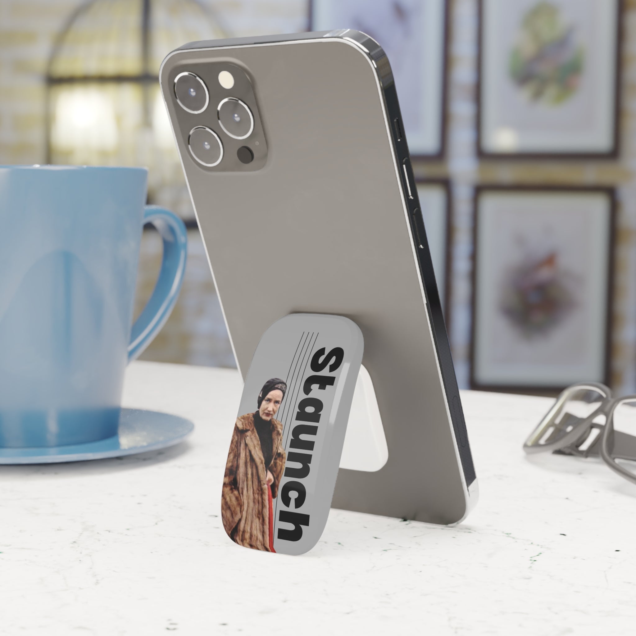 Phone Grip - Lil Edie Beale Grey Gardens Fur Coat Design