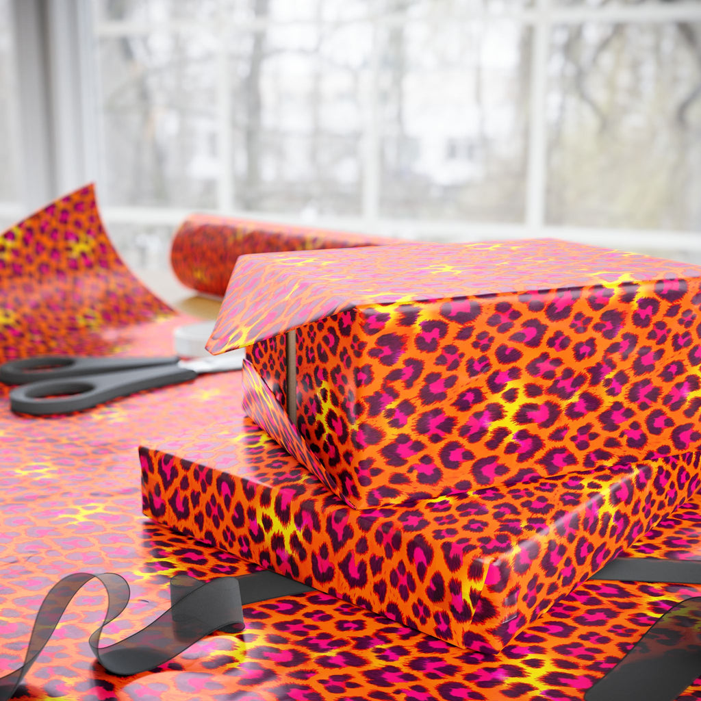 Hot pink neon leopard print