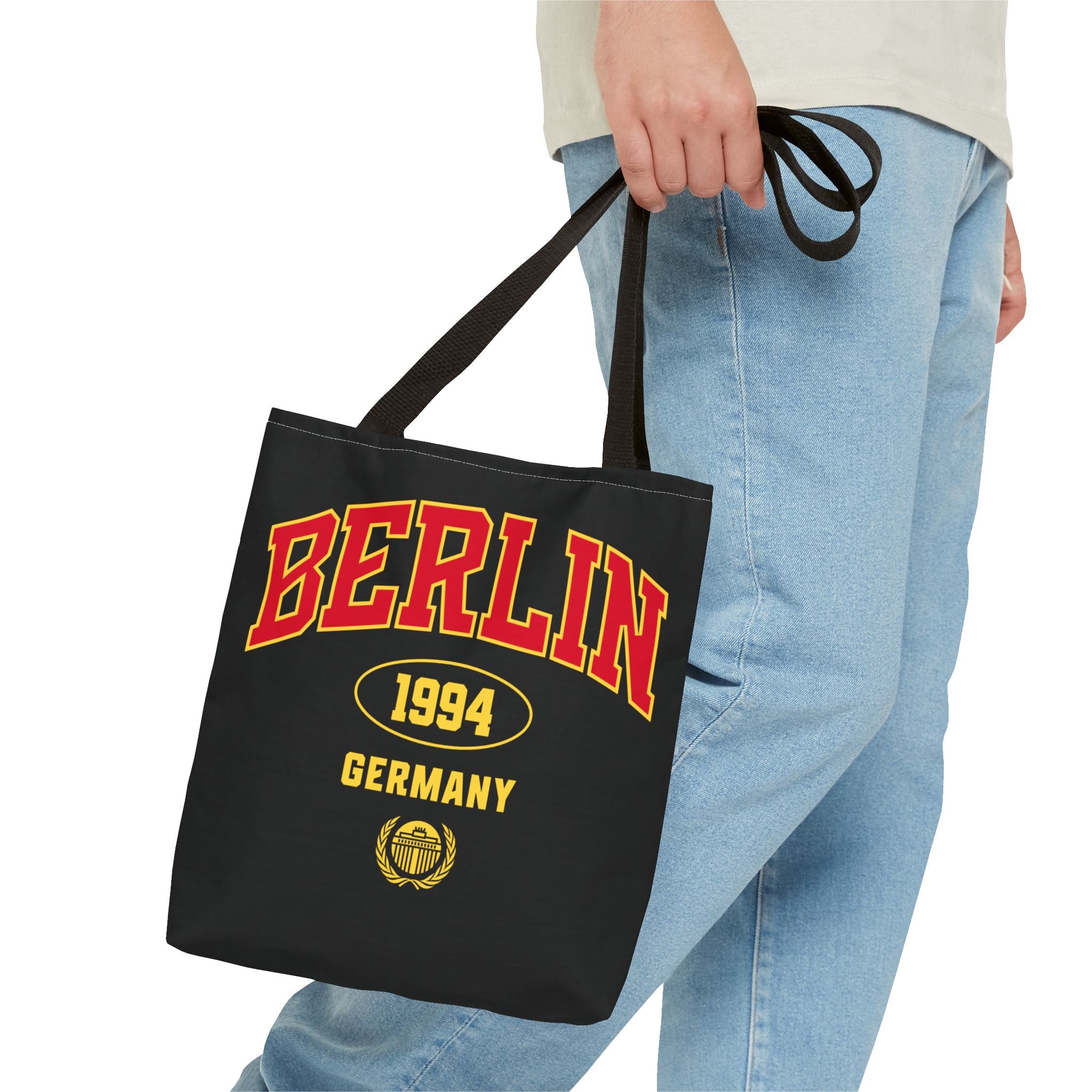 Berlin Germany 1994 Athletic Font Tote Bag | Vintage Sport Logo