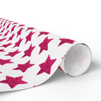 Wrapping Papers, Red Glitter Star Pattern Gift Wrap, Festive Minimalist Christmas Gift Wrap, Holiday Paper Roll, Sparkly Gift Wrap Sheets,