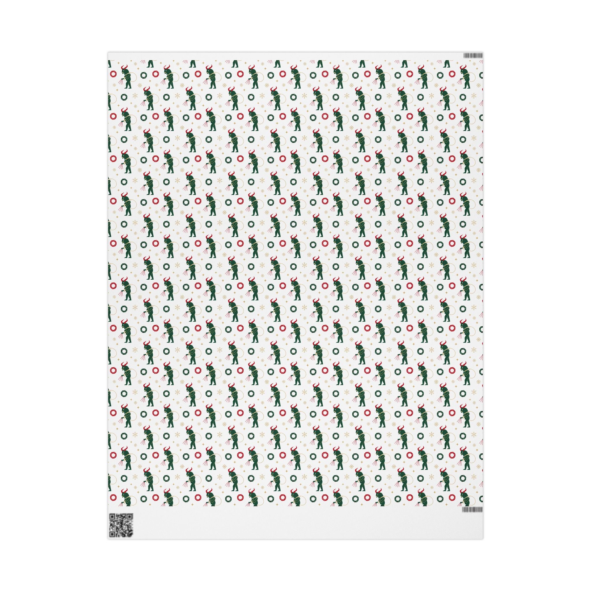 Wrapping Papers, Krampas Themed Christmas Gift Wrap, Modern Clean Unique Design, Goth Xmas, Holiday Presents, Festive Decor, Gothic Wrapping