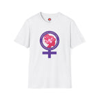 International Women's Day Purple Symbol T-Shirt — Pink Lady Silhouette