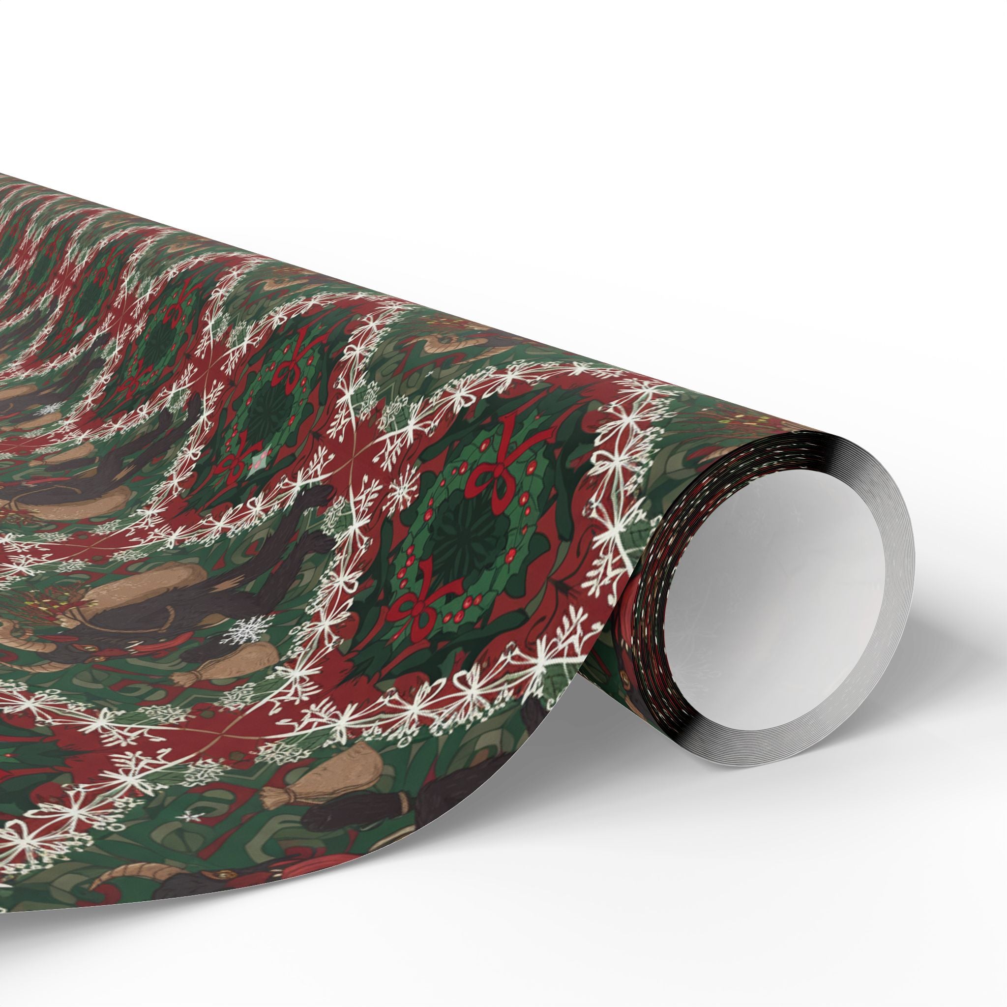 Wrapping Papers, Krampus Themed Christmas Gift Wrap Set, Vintage and Unique Presents, Weird Holiday Wraps, Xmas Packaging Supplies, Festive
