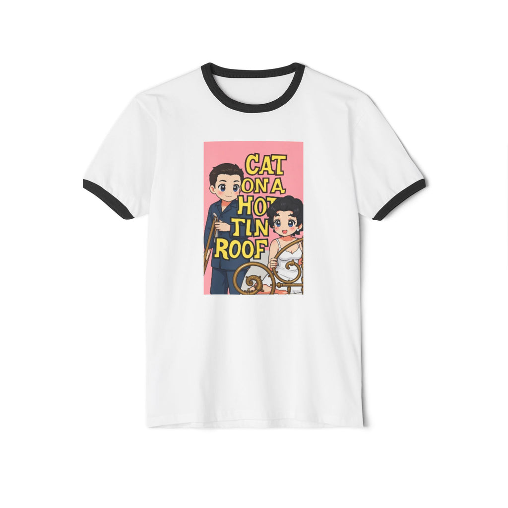 Cat on a Hot Tin Roof Retro Ringer Tee — Vintage Anime Play Poster Graphic T-Shirt-Elizabeth Taylor