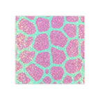 Glitter Giraffe Print Post-it Note Pads — Pink & Teal Sticky Notes