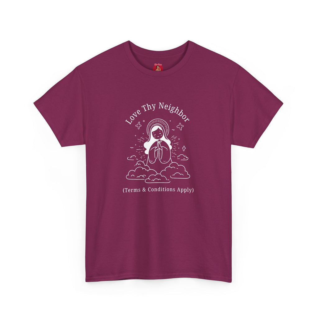 Funny Pro-Immigration Unisex Tee with 'Love Thy Neighbor' Design