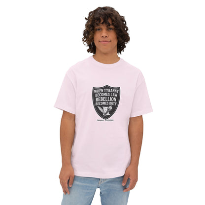 Rebellion Duty Boxy Tee | Unisex Oversized Tee, Statement Shirt, Graphic Tee, Casual Wear, Gift for Activists