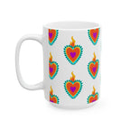 Vibrant Heart Ceramic Mug - Perfect for Coffee Lovers, Gift for Her, Housewarming, Birthday, or Celebration