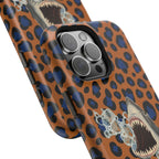 Shark Bite Leopard Print Phone Case — Magnetic Impact-Resistant