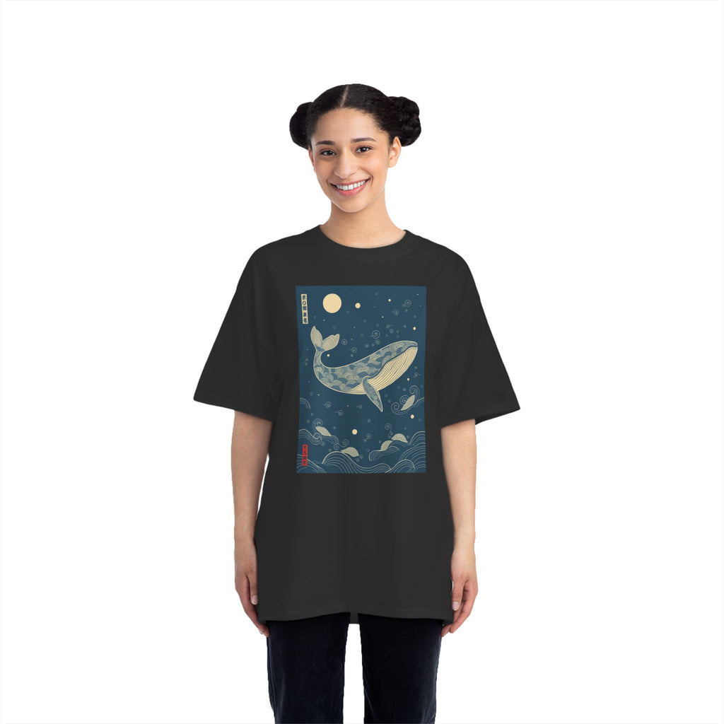 Whale Moon T-Shirt — Japanese-Inspired Ocean Art Tee