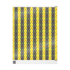 Wrapping Papers - Mid Century Modern Yellow and Black Striped Design