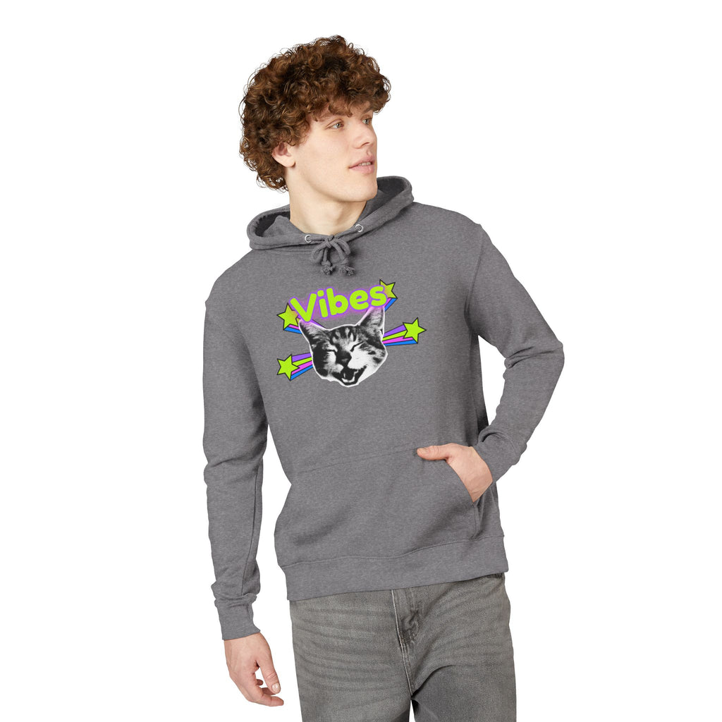 Vibes Cat Unisex French Terry Hoodie