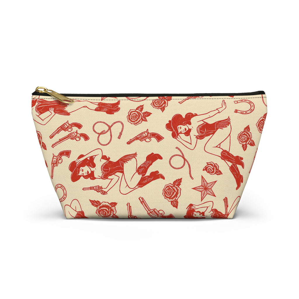 Accessory Pouch - Vintage Cowgirl Pattern