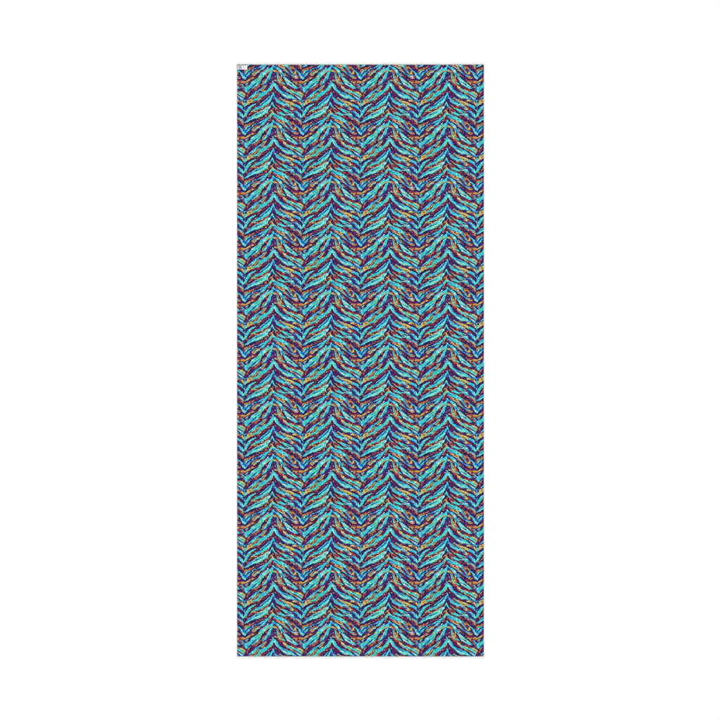Gift Wrap Paper — Vibrant Blue & Teal Abstract Zebra Pattern
