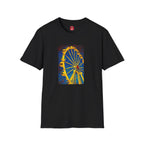 Ferris Wheel T-Shirt, Gothic Van Gogh Style Graphic Tee, Creepy Carnival Shirt, Unisex Softstyle Tee, Dark Art Clothing
