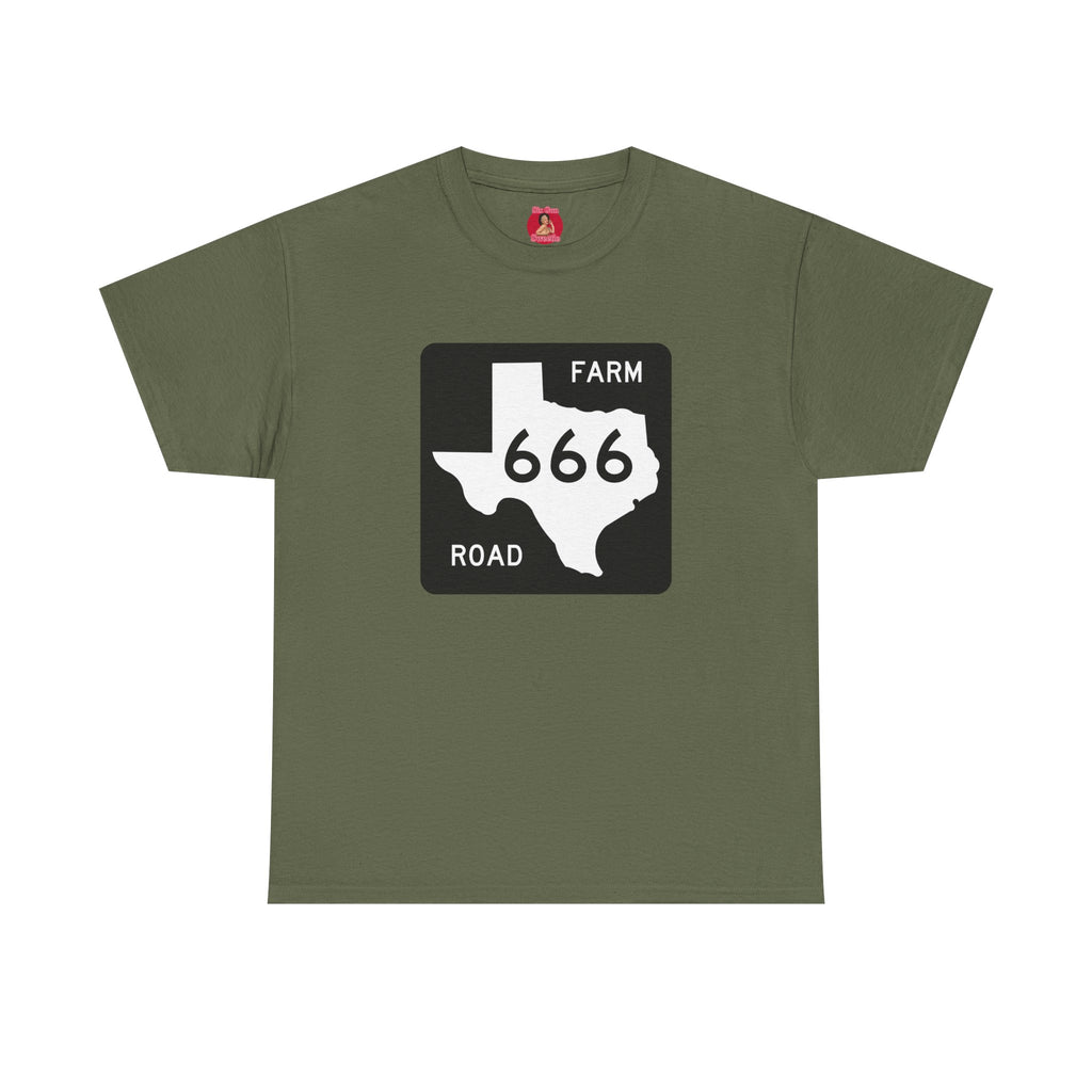 Texas Farm Road 666 Sign, Highway to Hell, Hail Satan Unisex T-shirt