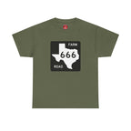 Texas Farm Road 666 Sign, Highway to Hell, Hail Satan Unisex T-shirt