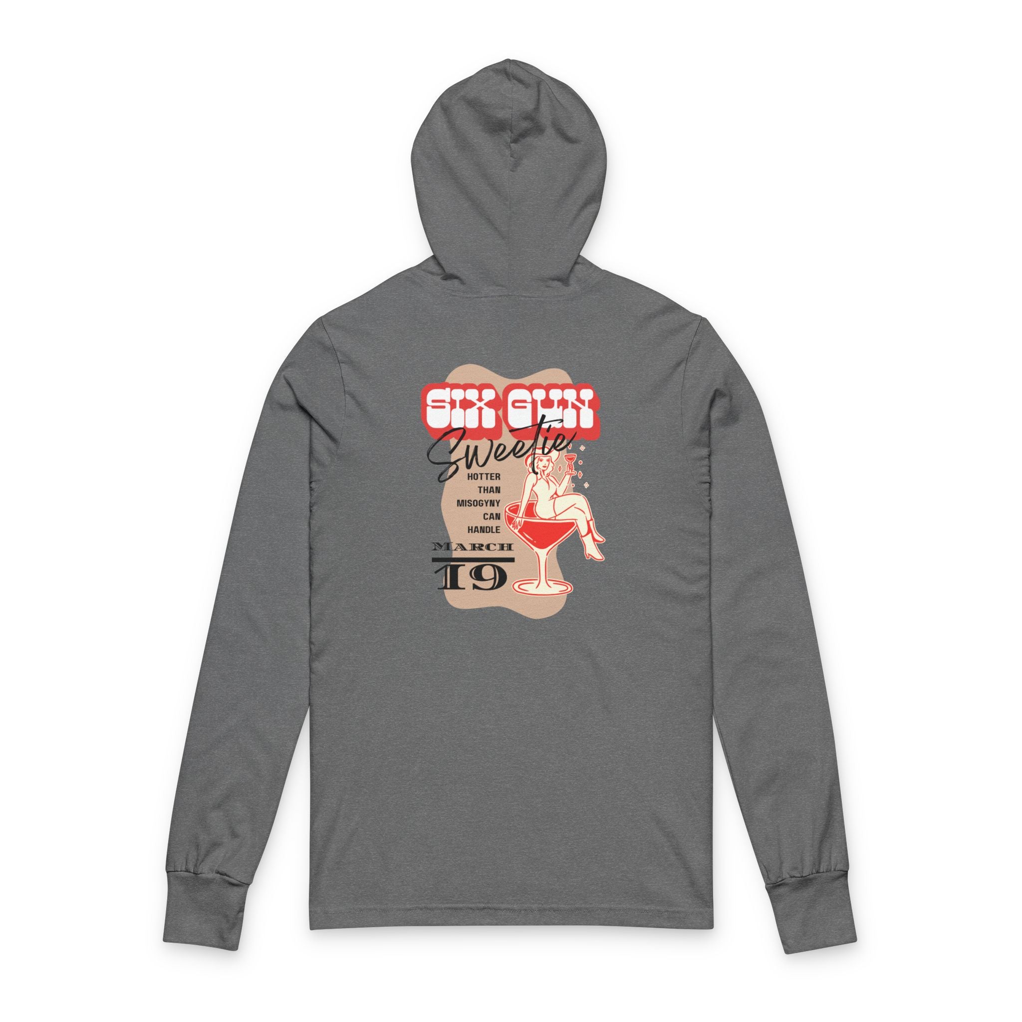 Vintage Cowgirl Unisex Hooded Tee - Six Gun Sweetie Design