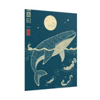 Whale Moon Poster — Rolled Nautical Art Print
