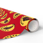 Wrapping Paper - Krampus Yellow Polka Dot Christmas Vintage Design