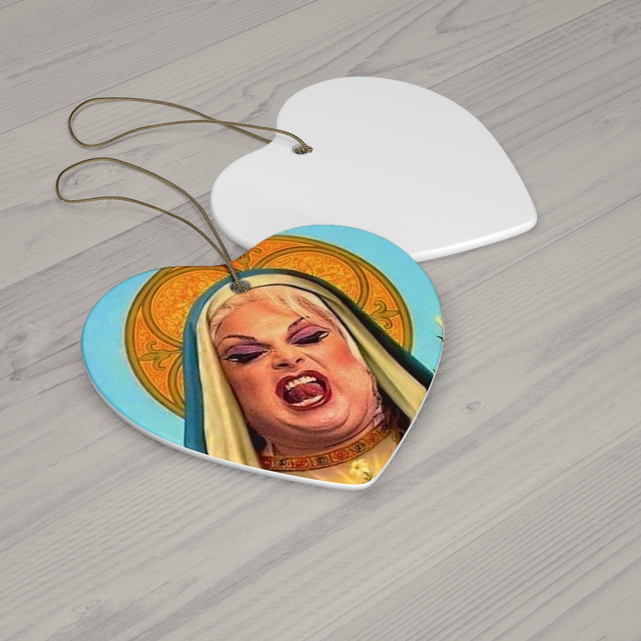 Saint Divine John Waters Film Star Funky Weird and Wonderful Christmas Tree Star Shaped Decoration, Holiday Gift, Quirky