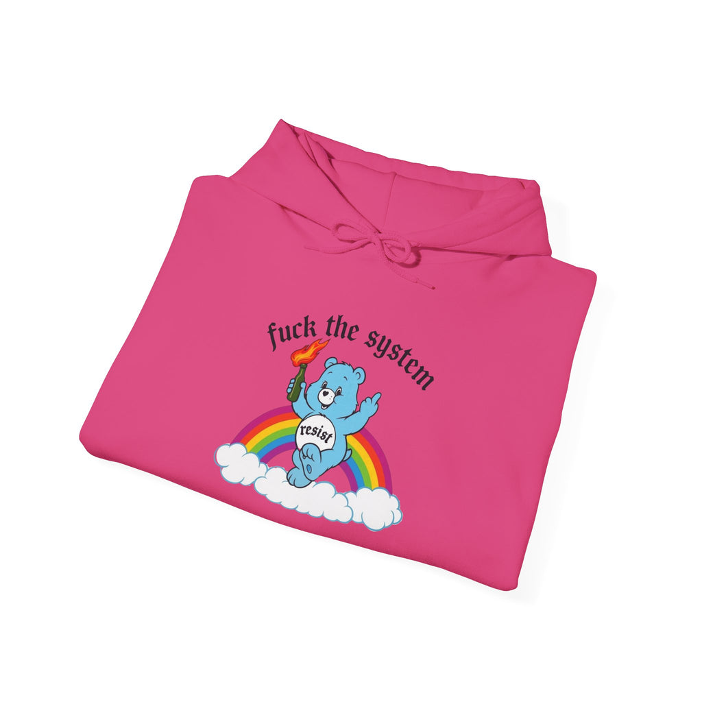 Hoodie Sweatshirt Anti-Fascist Rainbow Bear Protest Unisex