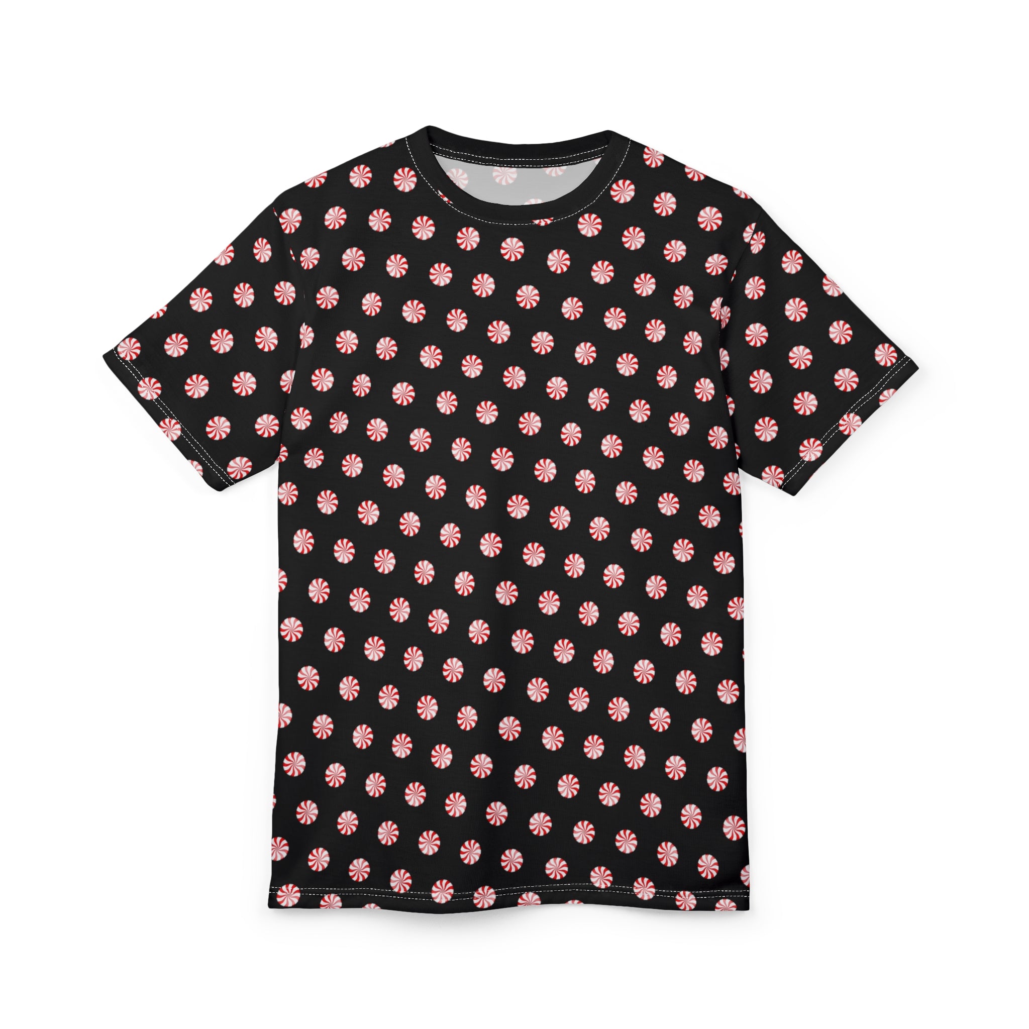Polka Dot Unisex Tee - Peppermint Candy Design