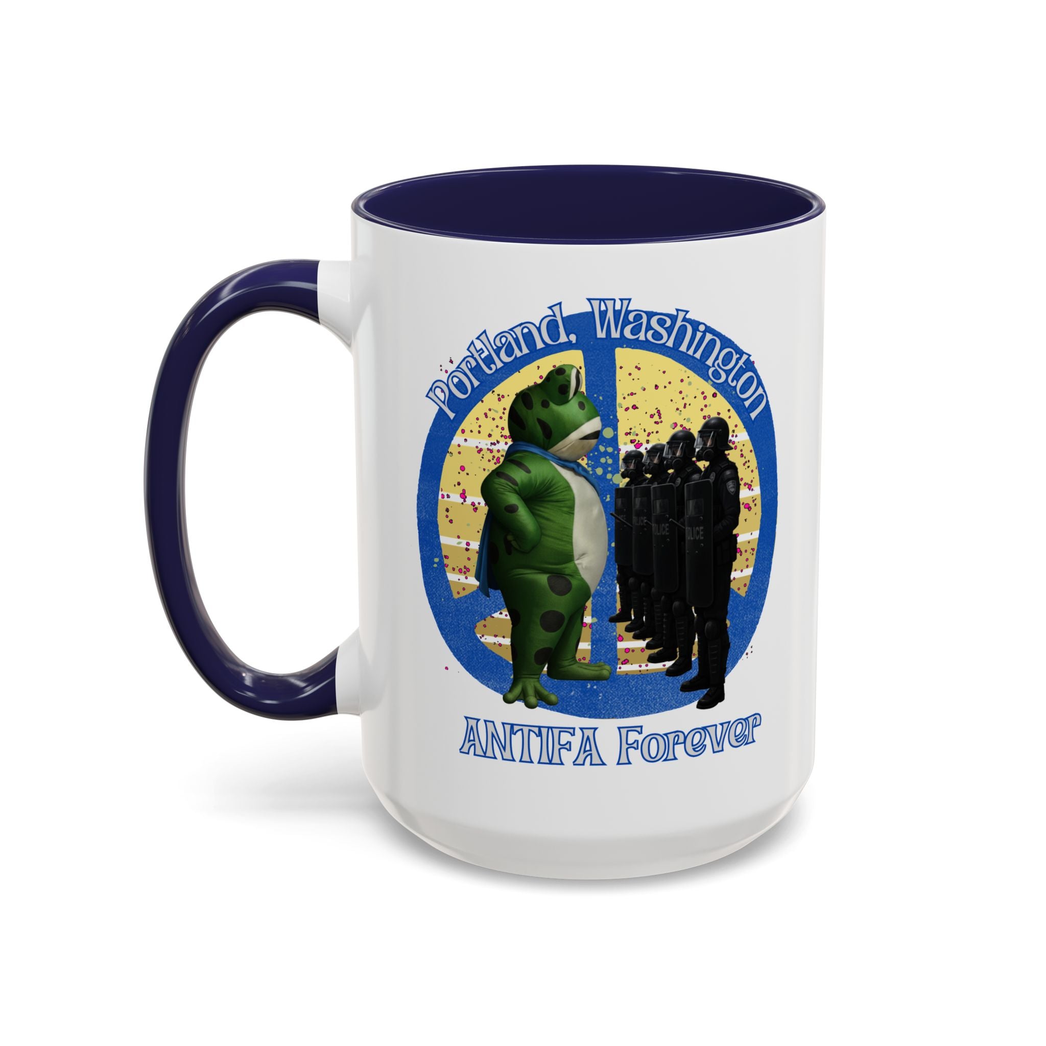 Portland-Themed Accent Coffee Mug | Fun Antifa Forever Design, Unique Gift, Coffee Lovers, Home Decor, Political Memes