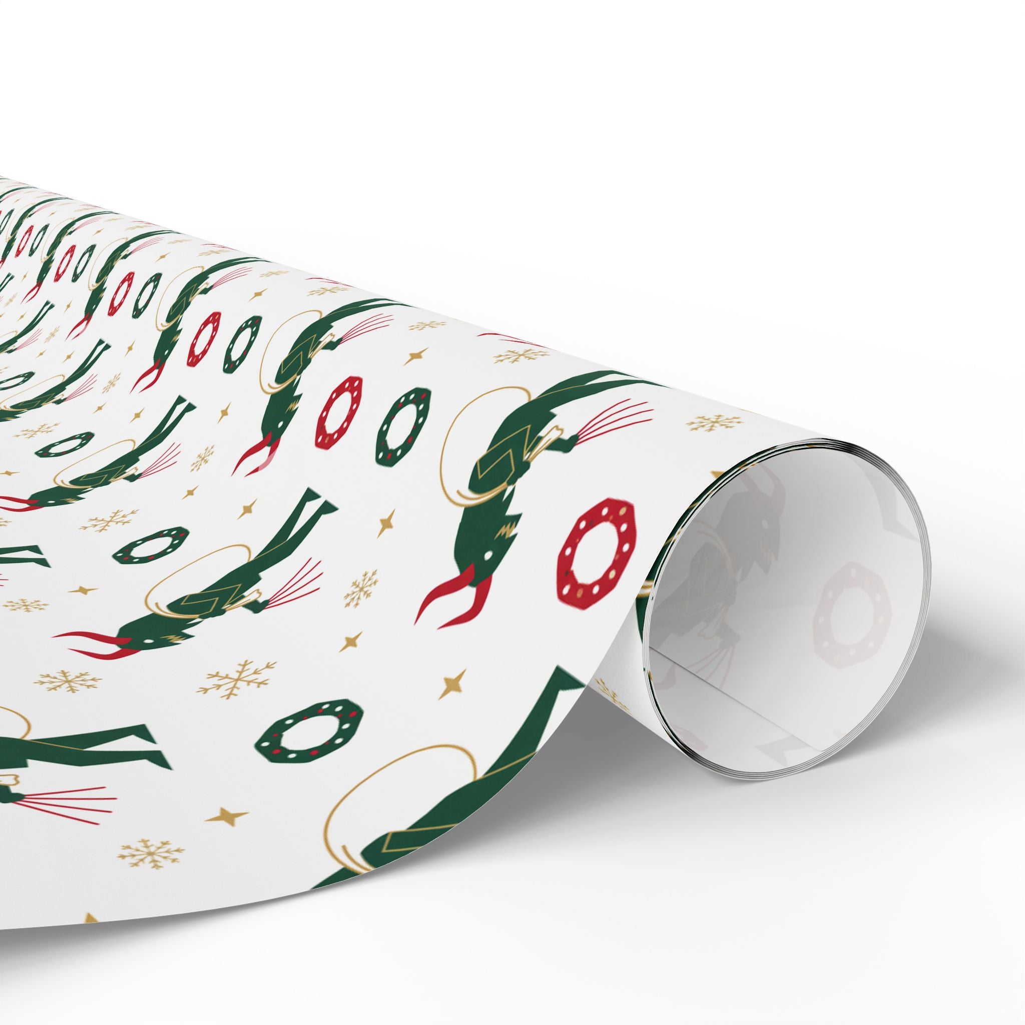 Wrapping Papers, Krampas Themed Christmas Gift Wrap, Modern Clean Unique Design, Goth Xmas, Holiday Presents, Festive Decor, Gothic Wrapping