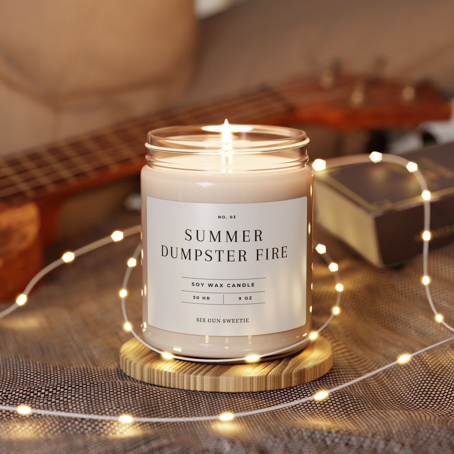 Summer Dumpster Fire Candle - 9oz Scented Soy Wax, Fun Gift for Friends, Home Décor, Funny Quote Candle, Relaxation Aromatherapy