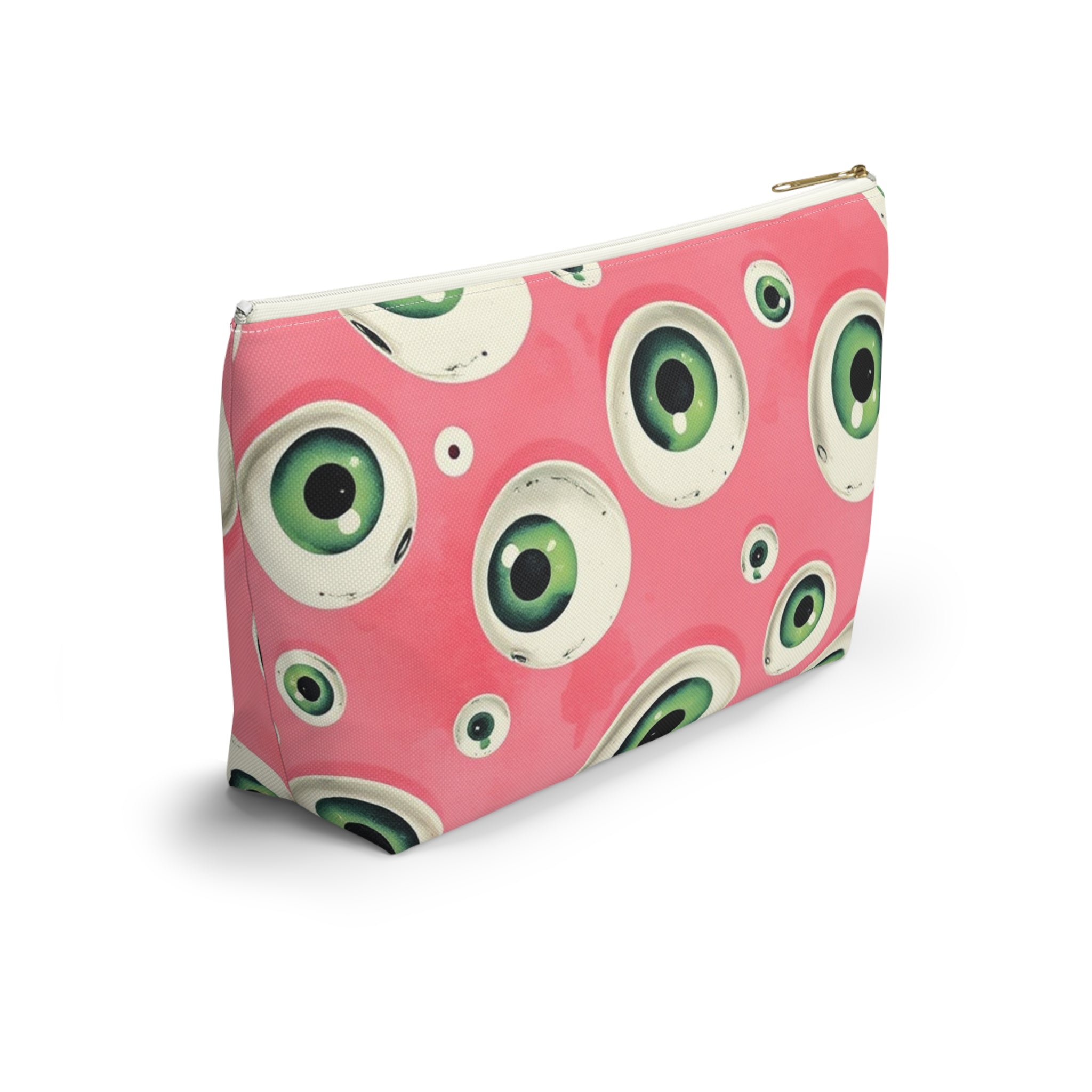 Pouch, Eyeball Design, Whimsical Punk, Cosmetic Bag, Toiletry Pouch, Makeup Case, Zipper Bag, Travel Organizer