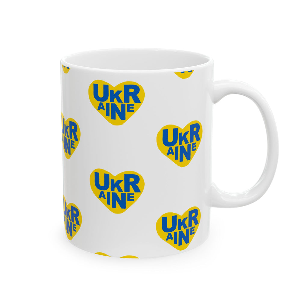 Mug Yellow Heart Ukraine Support Ceramic