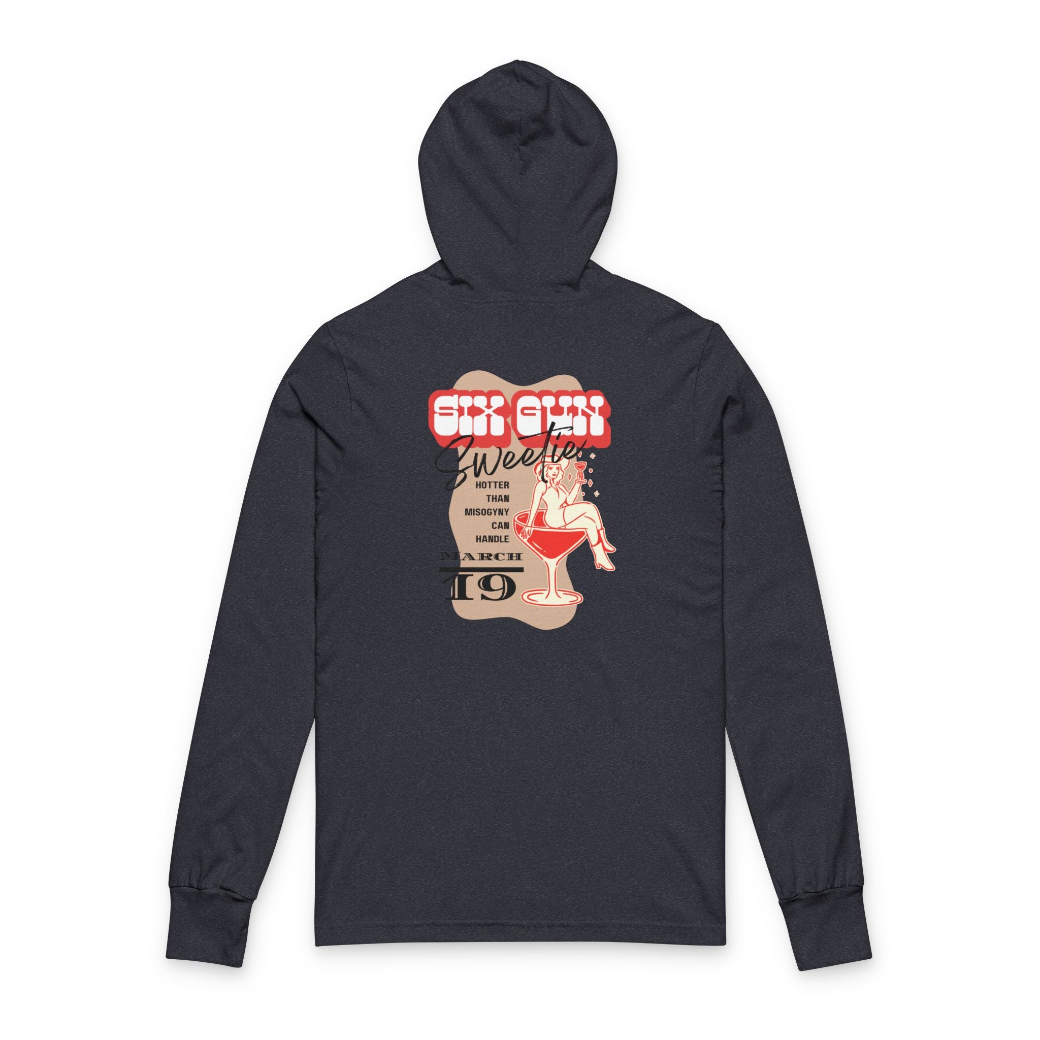 Vintage Cowgirl Unisex Hooded Tee - Six Gun Sweetie Design