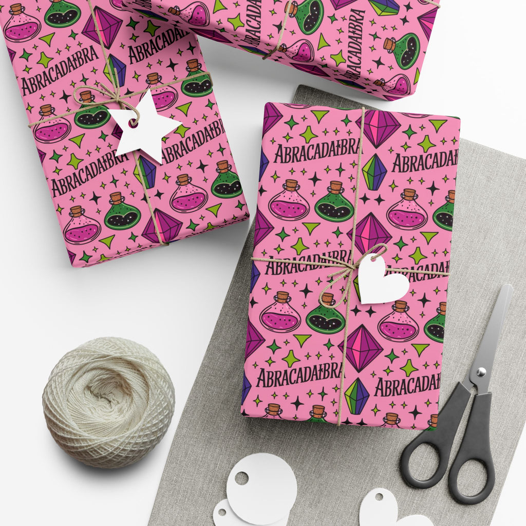 Magic Potion Pattern Gift Wrap Paper — Pink Abracadabra Wrapping Roll