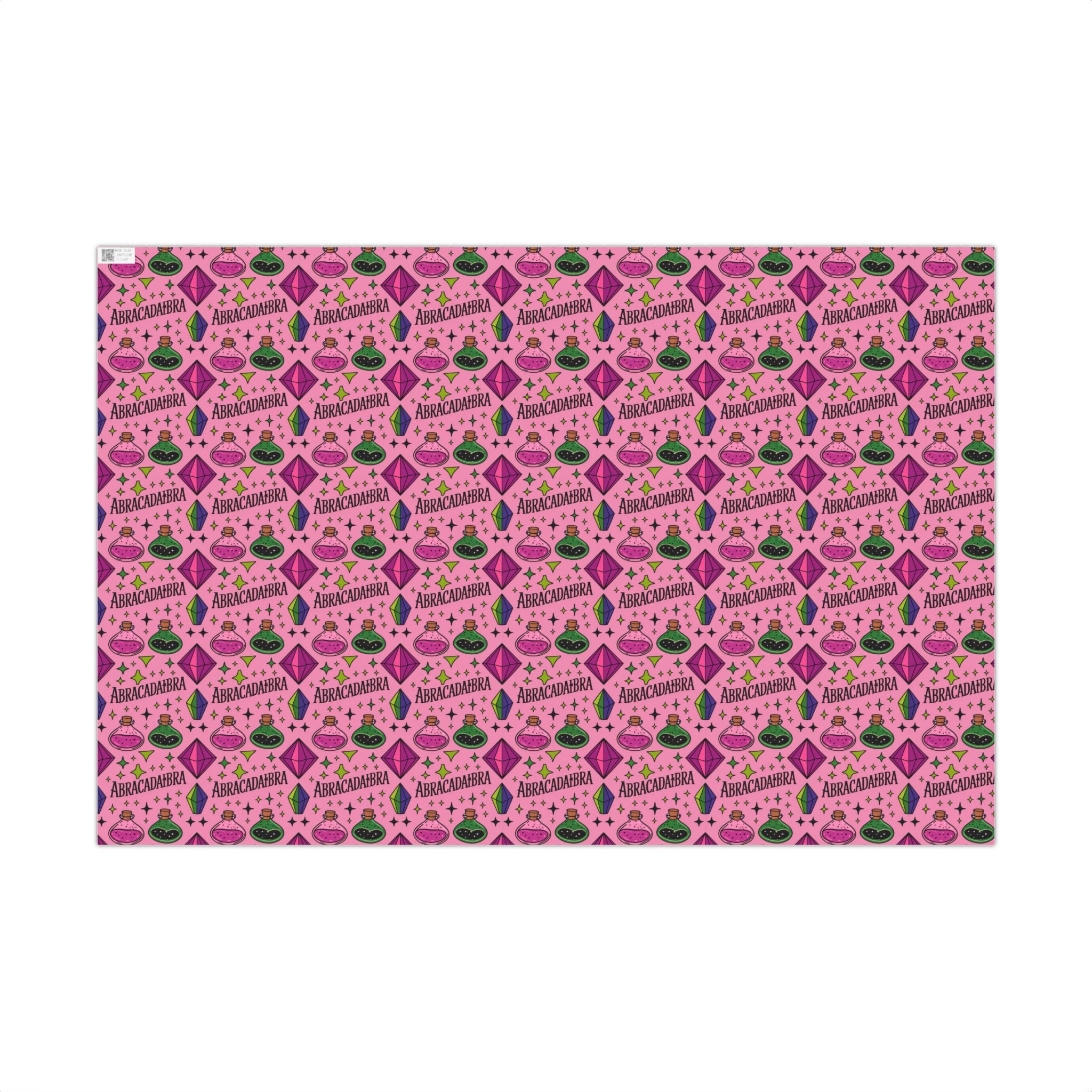 Magic Potion Pattern Gift Wrap Paper — Pink Abracadabra Wrapping Roll