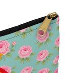 Accessory Pouch - English Roses with Psycho Kitty and Rainbow
