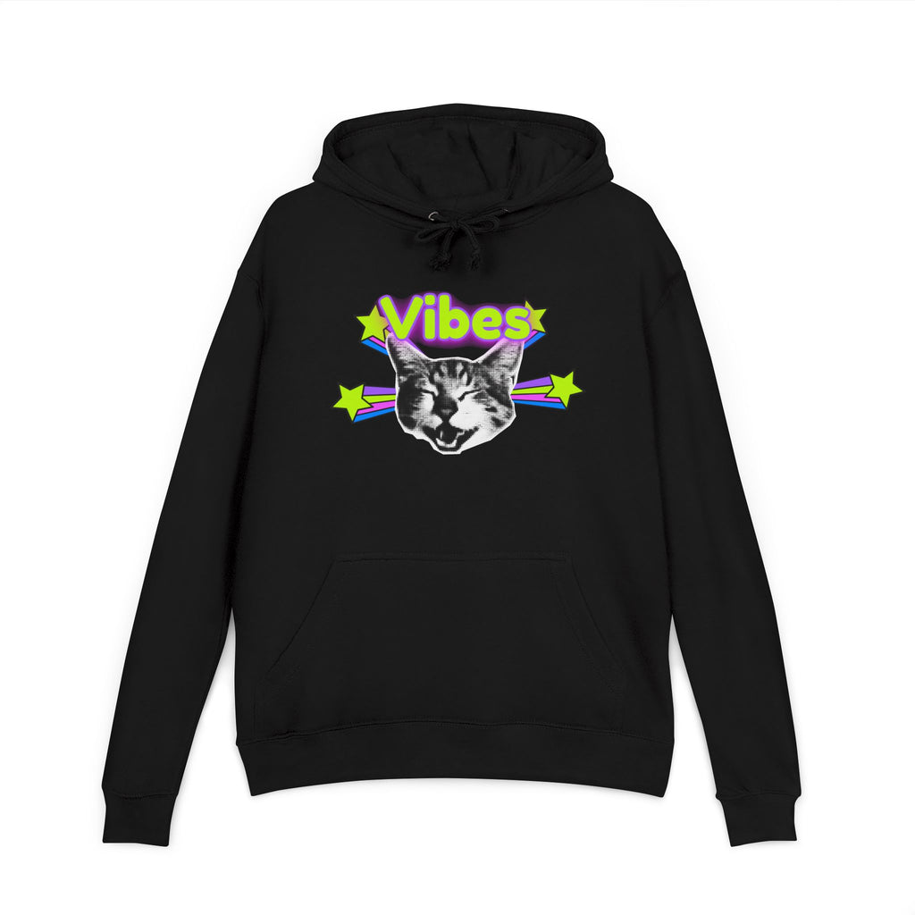 Vibes Cat Unisex French Terry Hoodie