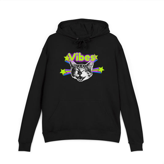 Vibes Cat Unisex French Terry Hoodie