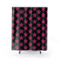 Pink Stardust Pop Shower Curtain | Bold Retro Glam Bathroom Decor
