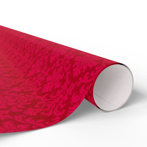 Bold Red Pink Vintage Baroque Scroll Design Luxurious wrapping